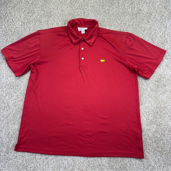 Masters Performance Augusta National Golf Polo Shirt men’s size L Red - Picture 3 of 12